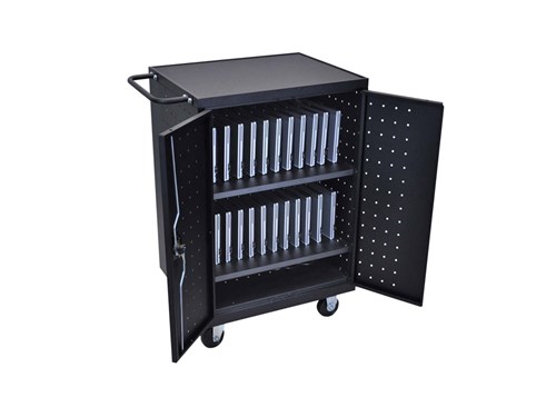 Luxor LLTP24-B - 24 Laptop / Chromebook Computer Charging Cart