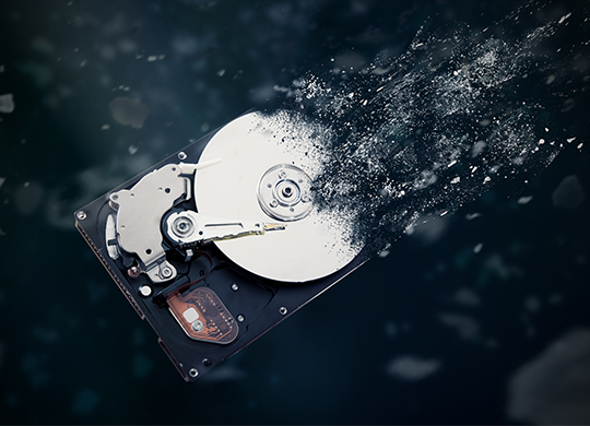 Hard drive data destruction