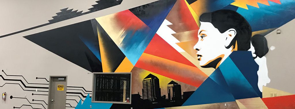 2NDGEAR's Technology Center mural