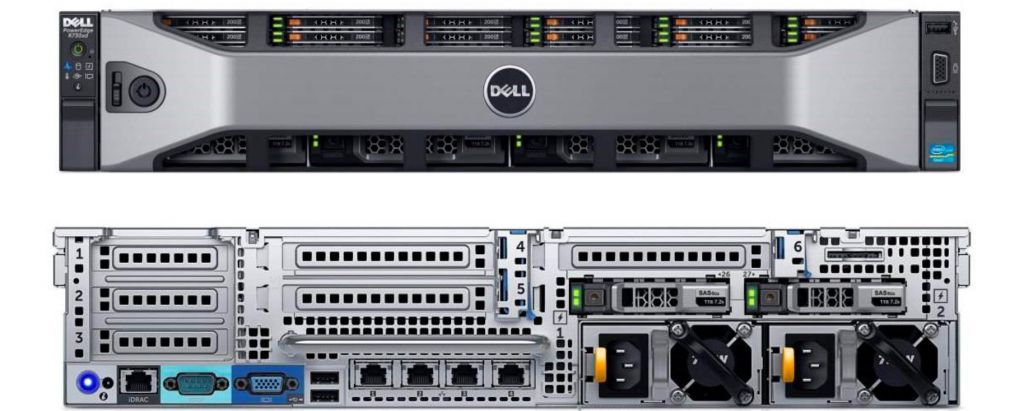 Dell PowerEdge R730xd_front back